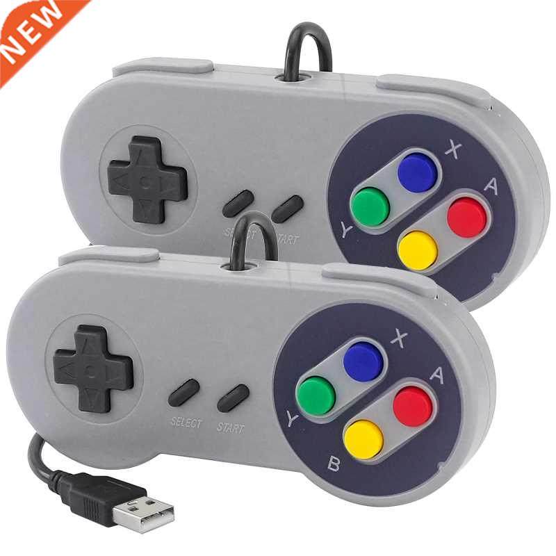 2PCS USB Gamepad Gaming Joystick SNES Game Controller Retro