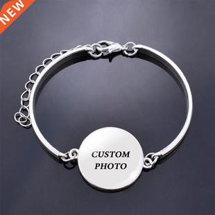 Fashion Woman Custom Bracelet Diy Baby Couple Family Photo