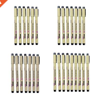 6/7/8/9pcs Black Technical Graphic Fine Hook Line Painting D