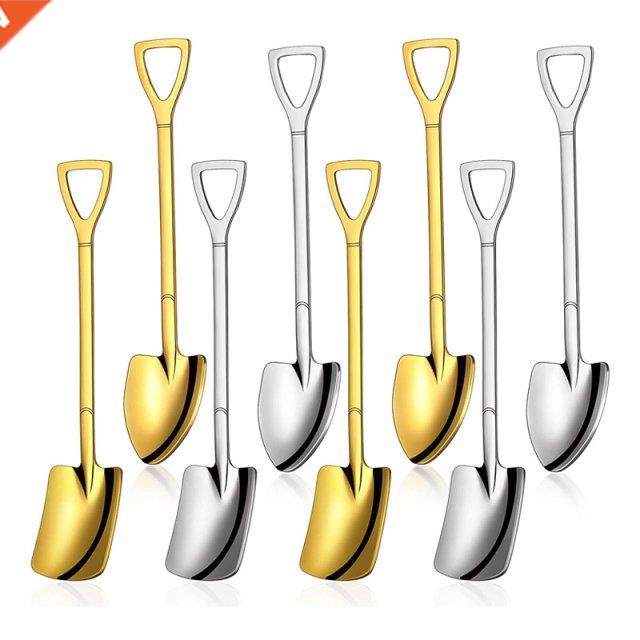 10PC Coffee Spoon Cutlery Set Stainless Steel Retro Iron Sho