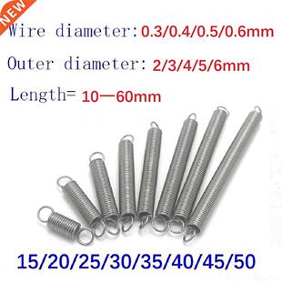 10Pcs 304 Stainless Steel Dual Hook Small Tension Spring Har