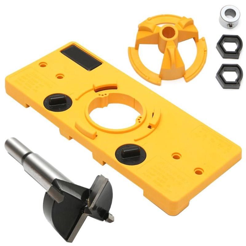 35mm Hinge Hole Saw Jig Drilling Guide Locator Hole Opener D