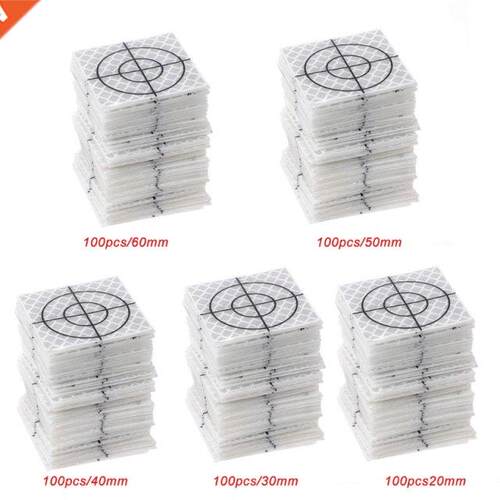 100 Pcs Reflector Sheet Reflective Tape Target Total Station