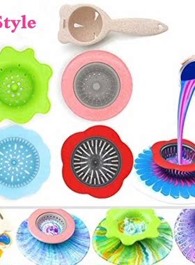 1 PCS Acrylic Pouring Strainers Plastic Silicone Strainer Fl