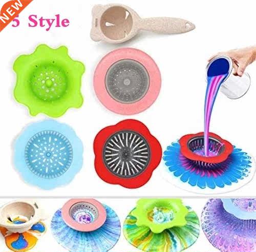 1 PCS Acrylic Pouring Strainers Plastic Silicone Strainer Fl