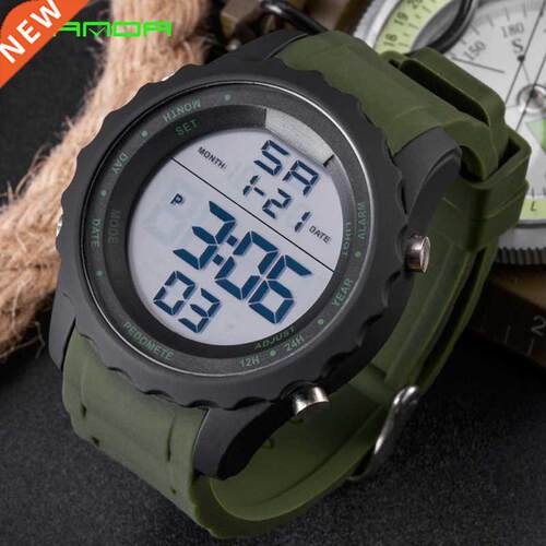 SANDA Digital Watch Men Fashion Sport Watch Popular Waterpr