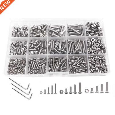 Screw and Nut Kit,Machine Screw and Nut Kit, 500 Pcs M3 M4 M