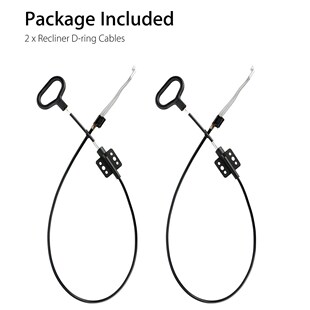 2Pcs Universal Recliner Cable Sofa Pull Handle Release D-Rin