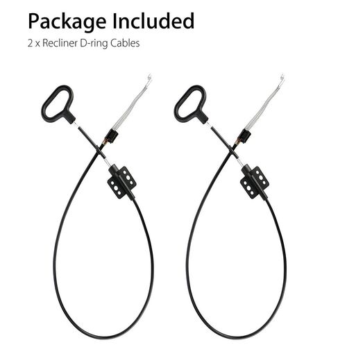 2Pcs Universal Recliner Cable Sofa Pull Handle Release D-Rin