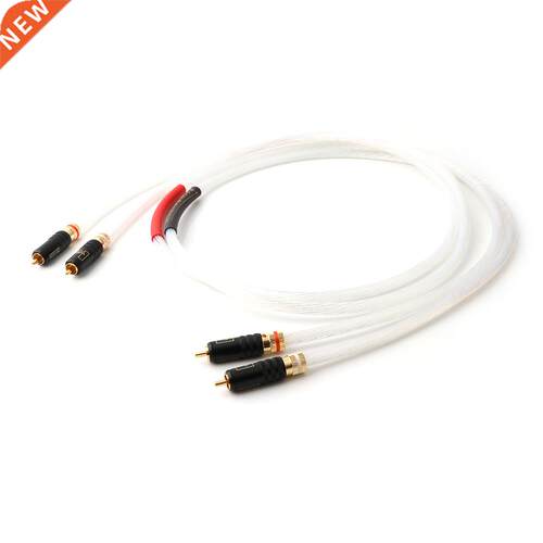 Pair X402 5N Silver Plated RCA Audio Cable HIFI RCA Cable In