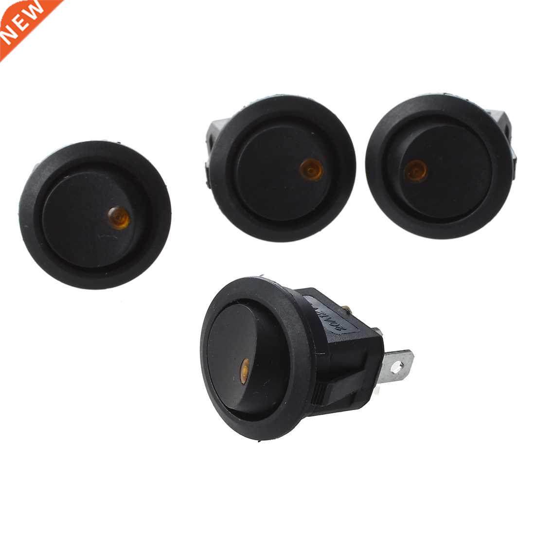 4 Geel LED Indicator Rocker Switch 3 Pin On-Off 12 V DC