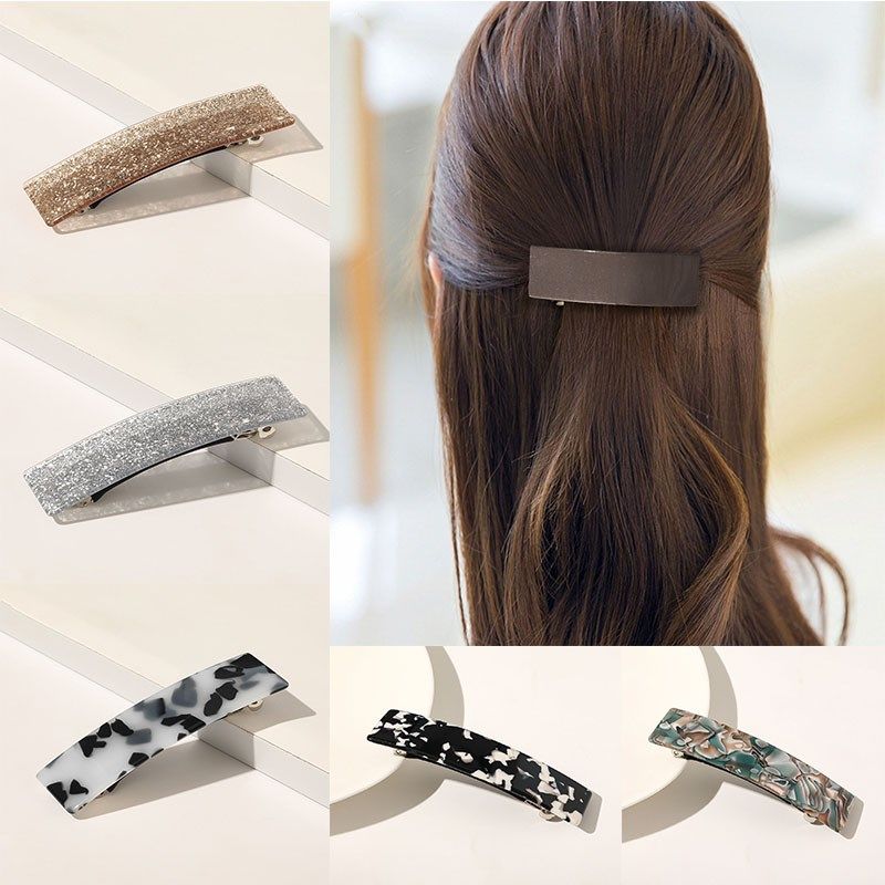New Fashion Women Colors Handmade Hair Clips Geometric Flowe