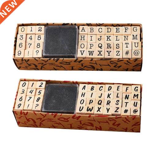 40Pcs/Box Number Letter Stamp Typewriter Font Handwriting Wo