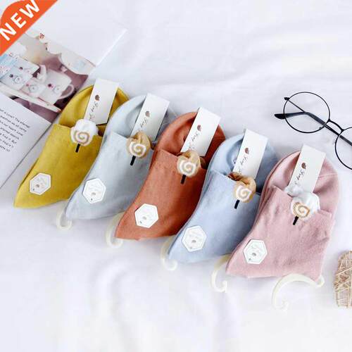 5 Pairs Cotton Socks for Women's Mid-tube Small Shee