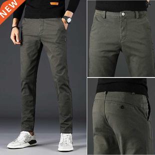 Men autumn Fit Slim Cotton Pants Casual New Summer Spring