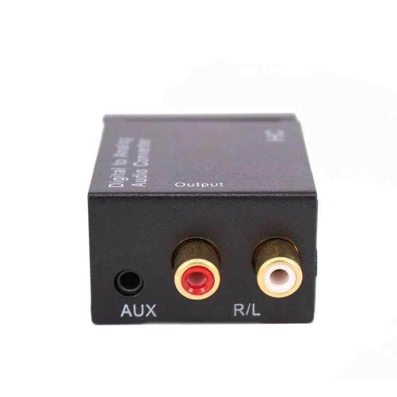 Digital Optical Coaxial Toslink To Analog RCA L/R Audio Conv