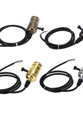 220V Retro Lamp Holder Lamp Holder E27 Socket Black/Gold/Sil