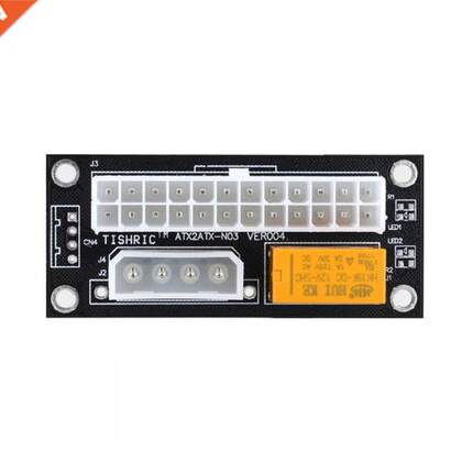 Dual PSU Power Adapter ATX 24Pin to SATA/4Pin Sync Starter E