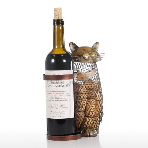 Wine Rack Wine Holder Shelf Metal Sculpture Practical Sc