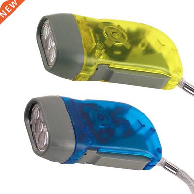 3 LED Dynamo Wnd Up Flashlght Hand-pressng Crank NR No Ba