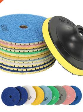 15-Piece Set of Wet and Dry 4 Inch Color Polishing Pad Dry a
