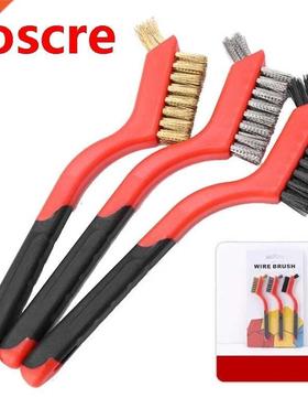 3Pcs Wire Brush Set Stainless Steel Copper Wire with Curved