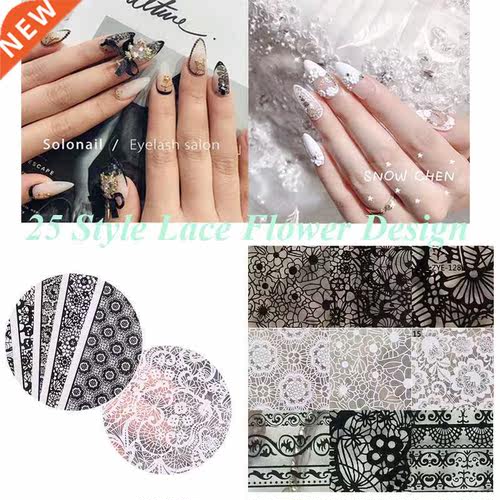 1 PC Ultra thin Nail Sticker Decal Self Adhesive Nail Tip L