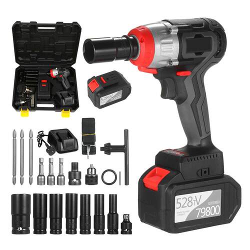 Cordless Impact Wrench 980Nm Torque Brushless Motor 1/2 and