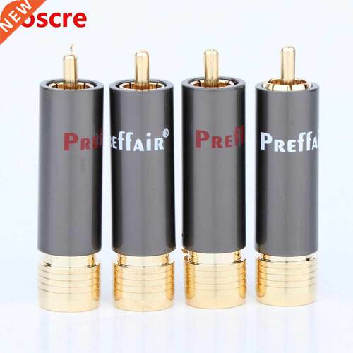 Preffair 4PCS R1713 High Performance Audio RCA Brass body an