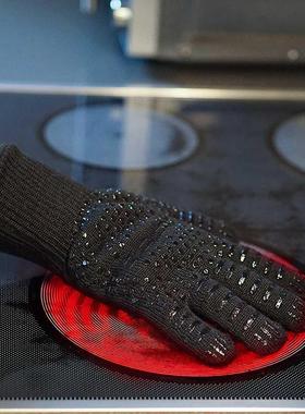 1 Pair BBQ Oven Gloves - Fireproof Heat Resistant Grill Kitc