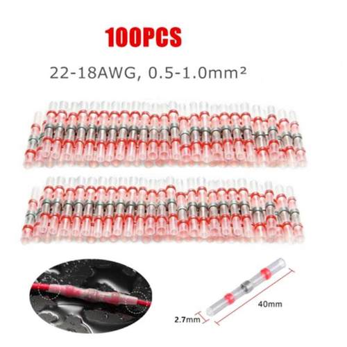100PCS Waterproof Sol Seal Sleeve Splice Terminals Insula