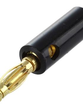 2X 4MM Gold Plated Screw Banana Plugs Speaker Wire Cable Con