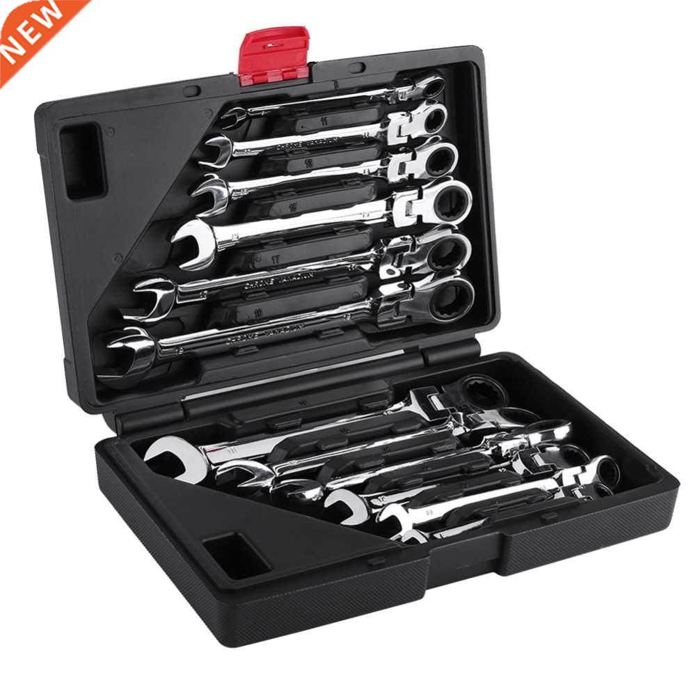 12PCS Ratchet Spanner Tool Set 8mm to 19mm Ratcheting Wrench