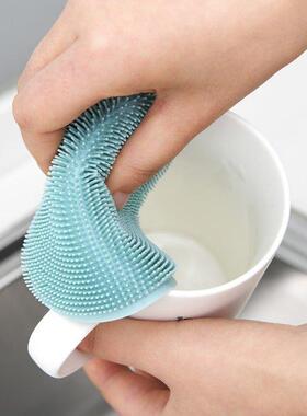Antifouling Dish Scrubber Silicone Sponge Reusable Dishwashi