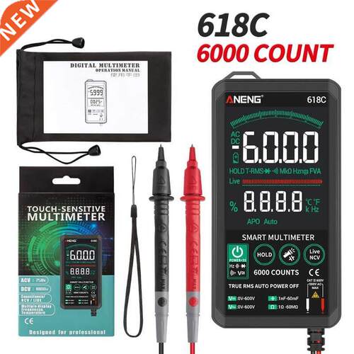 618C Digital Multimeter Smart Touch AC DC True RMS Transisto