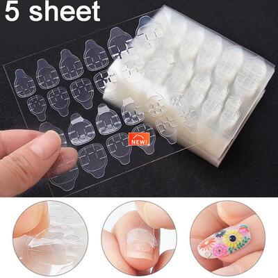 120pcs 5 Sheets Fake Nails Tips Double Sided False Nail Art