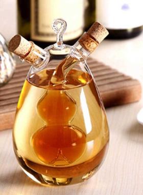 2 IN 1 Creative Anti-leak Oil Pots Glass Condiment Bottles S