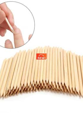 100PCS Wooden Cuticle Pusher Remover Nail Art Rhinestones