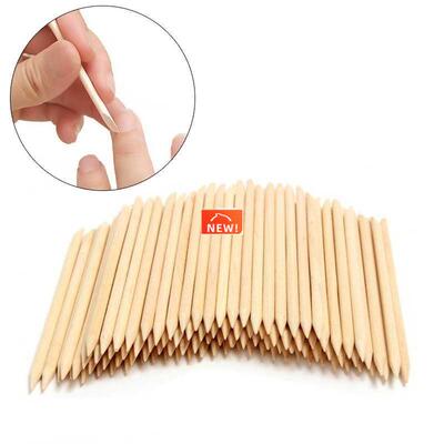100PCS Wooden Cuticle Pusher Remover Nail Art Rhinestones