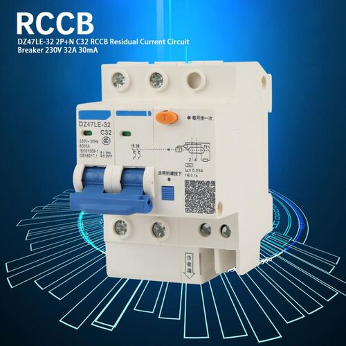 DZ47LE-32 2P+N C63 RCCB Residual Current Circuit Breaker 230