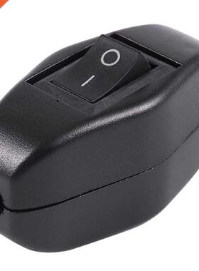 Black Bedroom On Off Button In Line Switch 6A/250VAC 10A/125