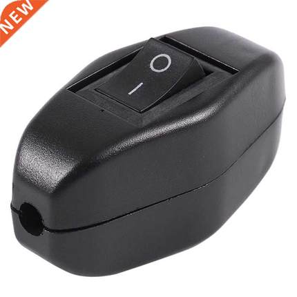 Black Bedroom On Off Button In Line Switch 6A/250VAC 10A/125