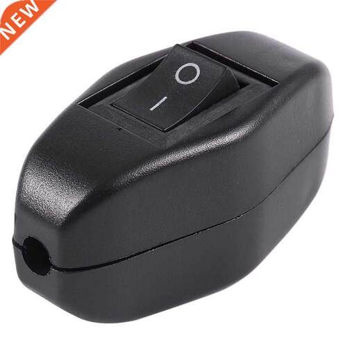 Black Bedroom On Off Button In Line Switch 6A/250VAC 10A/125