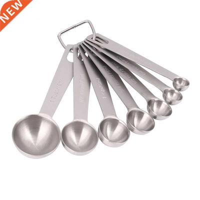 Stainless Steel Measuring Spoons Set of 7 Stackable Measure