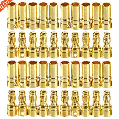20Pair 3.5mm Male to Female Bullet Banana Plug Connector Gol