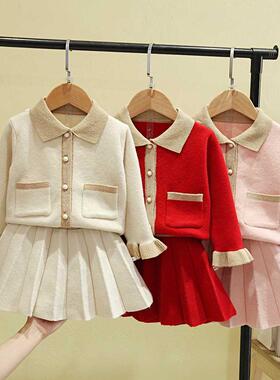 2022 Winter Girl Sweater Set Autumn Children's Fashion C