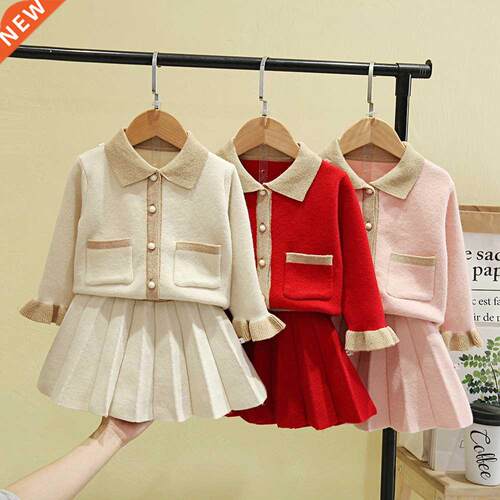 2022 Winter Girl Sweater Set Autumn Children's Fashion C