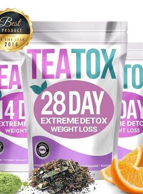 Fat Burning 28 Day Detoxification Set Weight Loss Tea, No Ad