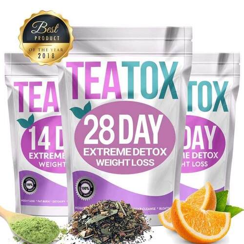 Fat Burning 28 Day Detoxification Set Weight Loss Tea, No Ad