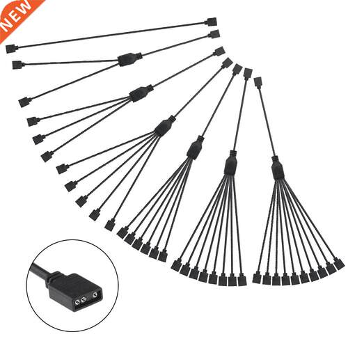 3 Pin RGB Connector 1 To 1 2 3 4 5 6 8 10 3Pin Wire Splitter